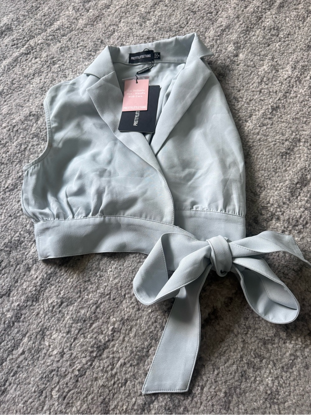 Pretty Little Thing Cropped Tailored Blazer Vest